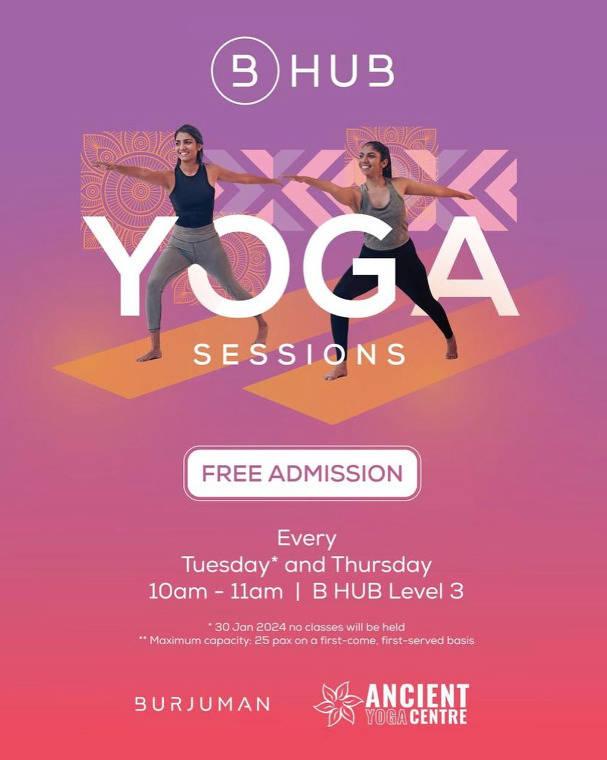 Free Yoga Sessions at B Hub Community Space18633