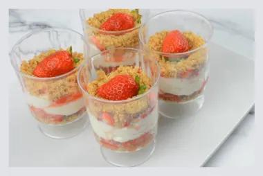 No Bake Strawberry Cheesecake Cups16019